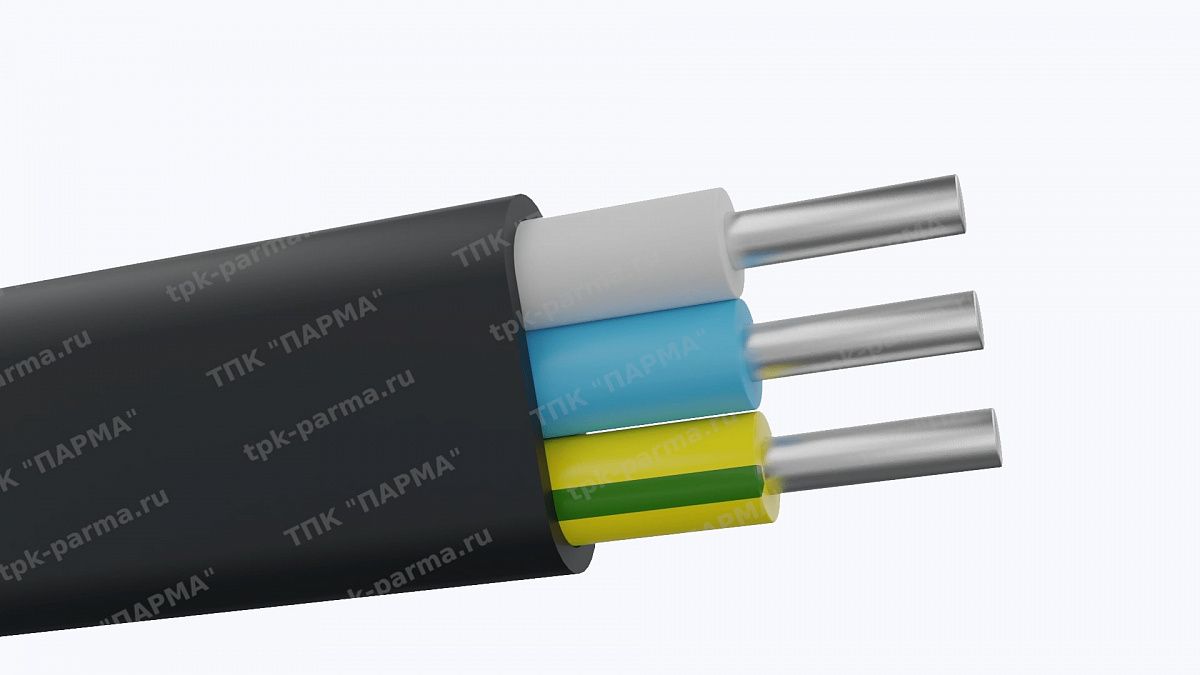 Фотография провода Кабель АВВГ-Пнг(A) 3х16 - 1кВ